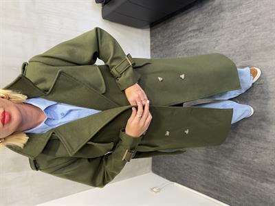 Orijinal Marka , Yeşil , Premium Kaşe Kaban