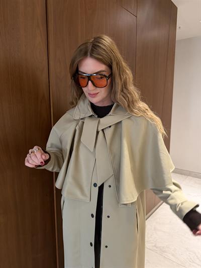 Çıkabilir Kapüşon & Pelerinli , Premium , Taş Trençkot