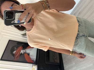 Orijinal Marka , Metal Logolu , %100 Cotton , Kayısı T-shirt