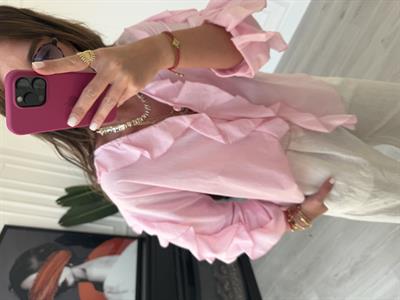 Orijinal Marka , Fırfırlı , Pembe Viral Gömlek