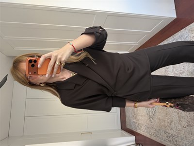 Orijinal Model , Yandan Bağlamalı , Acıkahve Tencel Takım