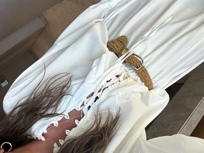 Orijinal Model , Önden Bağlamalı , Premium , Beyaz , Etek Takım