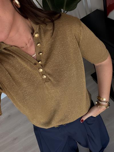 Gold Parıltılı , Polo Yaka Triko