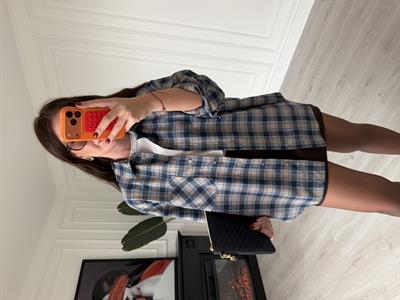 Lacivert Ekoseli , Cotton Gömlek