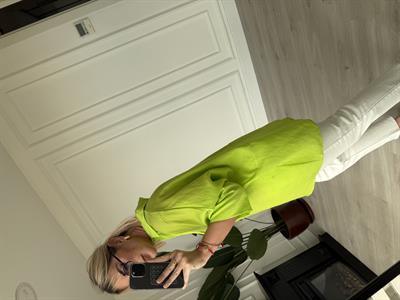 Tiril Dokuda , Neon Yeşili , Yarasa Kol , Premium Kalite Gömlek