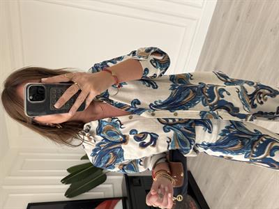 Lacivet Desenli , Gömlek & Pantolon , Premium Tiril Takım