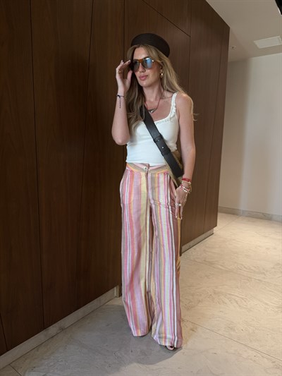 Orijinal Model , Pastel Renkli Tiril Pantolon