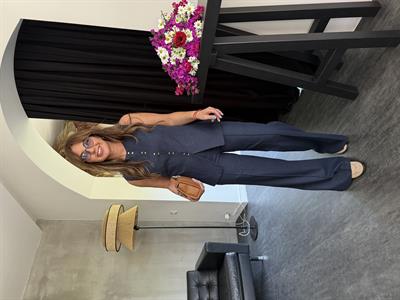 Gold Düğmeli , Lacivert , Keten , Yelekli Takım