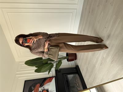 Vizon , Premium Krep Kumaş , Palazzo Pantolon