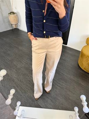 İçi Süet , Bej , Deri Palazzo Pantolon