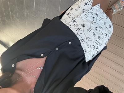 Yanı Yırtmaçlı, Siyah Tencel Gömlek