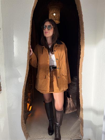 İçi Şortlu , Cepli , Kadife Etek