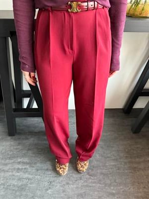 Bordo , Likralı , FL Palazzo Pantolon