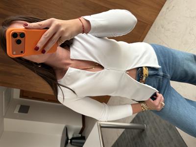Çift Fermuarlı , Beyaz , Dilvin Tshirt