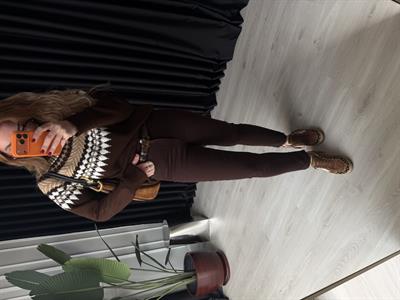 Full Likralı , Acıkahve , Kesik Paça Jean