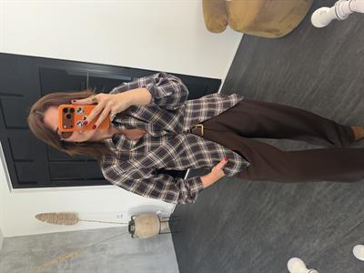 Özel Dokulu , Acı Kahve Palazzo Pantolon