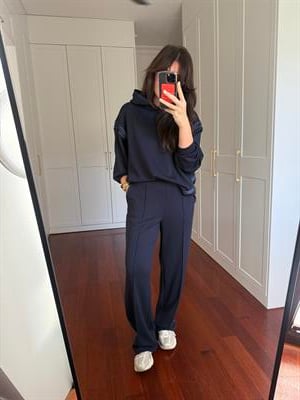 Lacivert , Orijinal Model, Taş Biyeli Premium Modal Eşofman Takımı