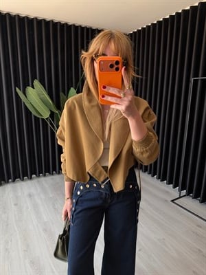 Orijinal Model Şal Yaka Premium Haki Trençkot