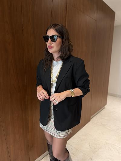 Standart Beden , Siyah Blazer Ceket