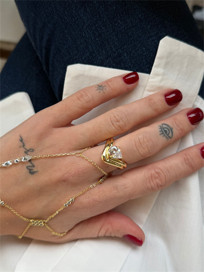 Hailey 6 Model , Damla Taş , Gold Yüzük