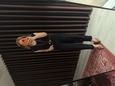 Acı Kahve Kemerli , Siyah Baggy Jean