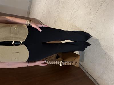 Gold Kemerli , Siyah , İspanyol Krep Pantolon