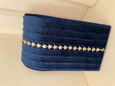 Zirkon Taşlı , Yıldızlı , Tasarım Gold Bileklik