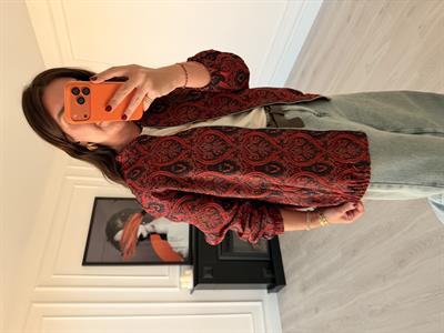 Bordo & Lacivert Özel Dokuma Bomber Ceket