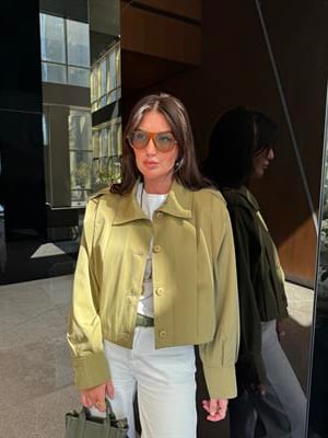 Orijinal Model , Pileli , Vatkalı , Haki , Kısa Trenchcoat