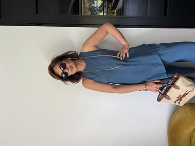 %100 Cotton , İndigo , Premium , Keten Takım