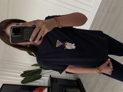 Marka Logo İşlemeli , Lacivert T-shirt