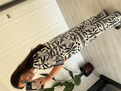 Siyah Beyaz Desenli , Premium , Gömlek Pantolon Takım