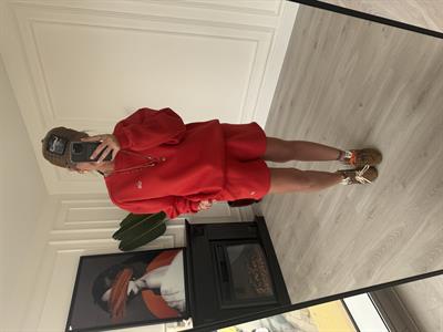 Marka Logolu , Şardonlu Sweatshirt & Şort , Kırmızı Takım