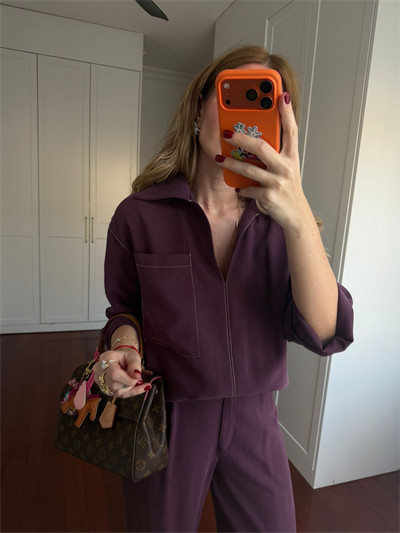 Orijinal Model , Beyaz Dikiş Detaylı , Tok Tencel , Mürdüm Takım