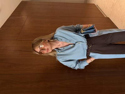Premium Tencel Jean Mix Buz Mavisi Gömlek & Pantolon Takım