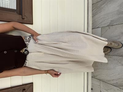 Acı Kahve Hasır Kemerli , Astarlı , Cepli Etek