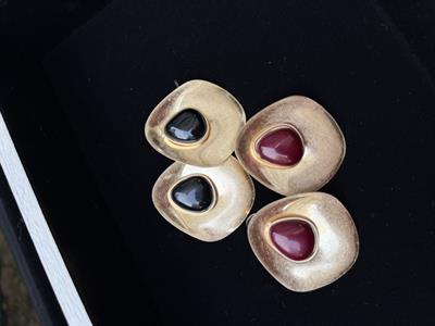 Orijinal Model , Mng , Bordo Taşlı Vintage Küpe