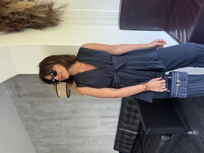 Orijinal Model , Bağlamalı , Lacivert , Bluz & Pantolon , Takım