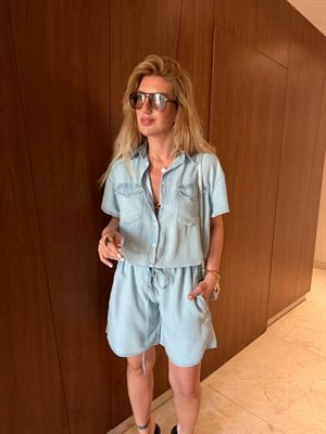 Buz Mavisi Premium Tencel Tulum