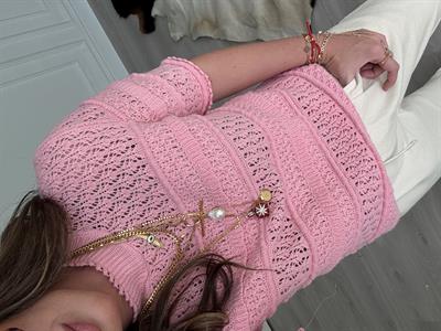 Kısa Kollu , Pembe Merserize