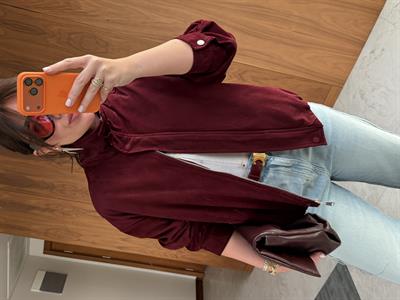 Premium, Bordo Süet Ceket
