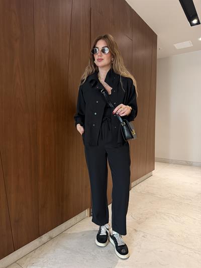 Siyah , Gömlek & Pantolon , Premium Takım