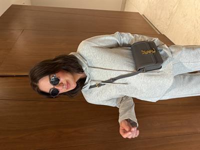 Kapüşonlu , Yanı Yırtmaçlı , Gri Eşofman Takımı