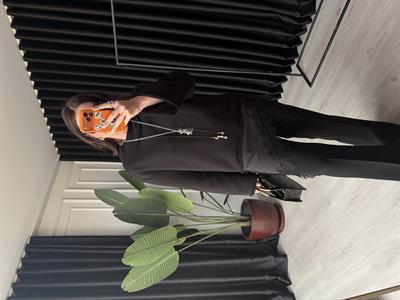 Orijinal Model , Saten Dantel Detaylı , Siyah Sweatshirt