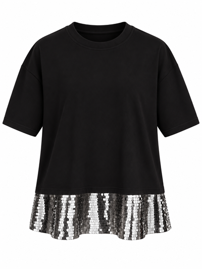 Parıltılı Pullu , Siyah Bluz