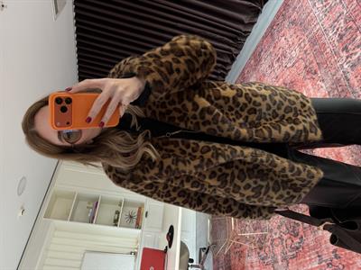 Premium Leopar Kürklü Kaban