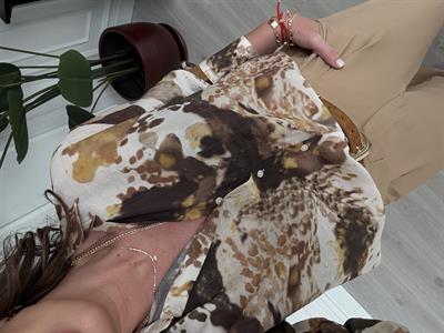 Batik Desenli , Tiril Şifon Gömlek