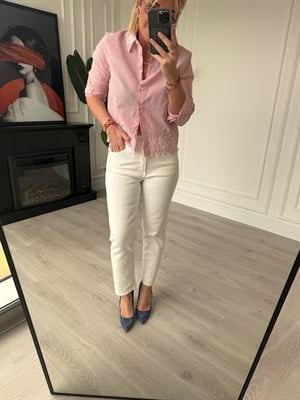 Orijinal Marka , Kesik Paça , Beyaz Jean