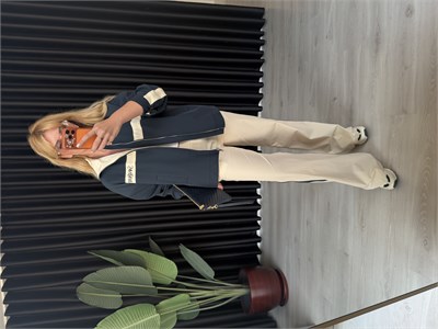 Orijinal Model , Logo Nakışlı , Lacivert Ceket Takım