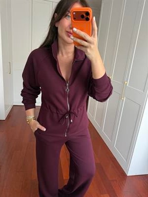 Orijinal Marka , Belden Büzgü Detaylı , Mürdüm Modal Takım